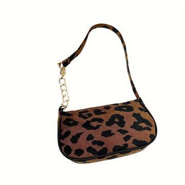 Xajzpa Leopard Print Messenger Bag - Stylish All-Match Chain Shoulder Bag, Fashionable and Versatile Handbag for Various Occasions, Spacious Coin Phone Purse, Designed for Women Who Value Style and Practicality